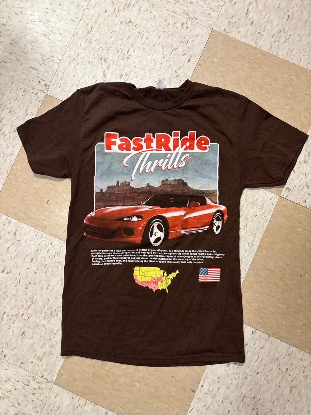 Retro Style Brown Graphic Tee